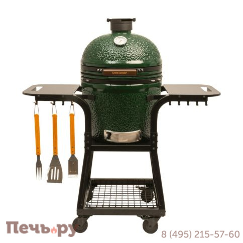 Набор инструментов Green Kamado из нержавеющей стали: вилка, лопатка, щетка, щипцы фото 2