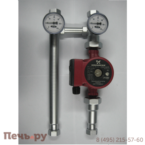 Насосная группа DN 25 правый Designsteel (ДУ25 без смесителя) П) фото