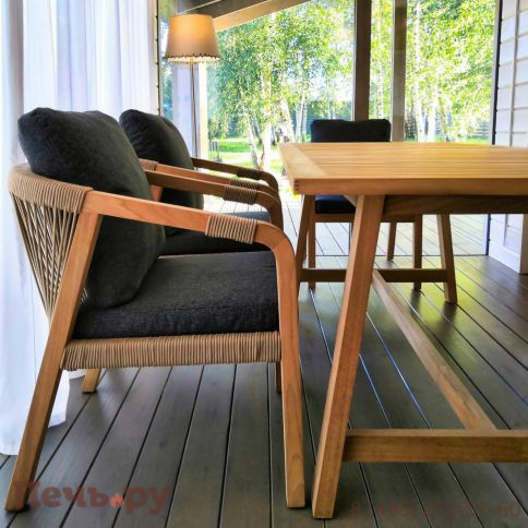 Обеденная группа Ideal Patio LEONOREN каркас тик / стол тик 220 фото 6