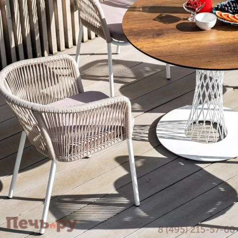 Обеденная группа на 4 персоны 4SiS Диего, круглый стол "дуб", цвет бежевый фото 4