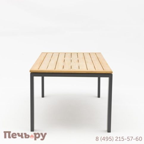 Обеденный комплект Brafritid Lyon-Andy 220A+6R антрацит/натуральный, алюминий/тик фото 5