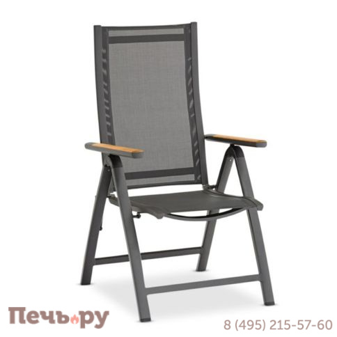 Обеденный комплект Brafritid Lyon-Andy 220A+6R антрацит/натуральный, алюминий/тик фото 6