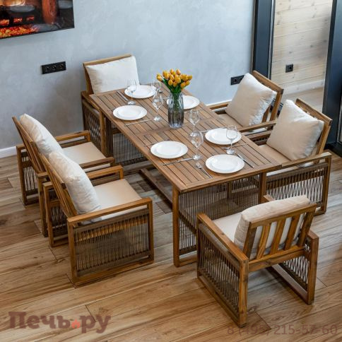 Обеденный комплект Royal Family GRAND MICHELLE бежевый фото