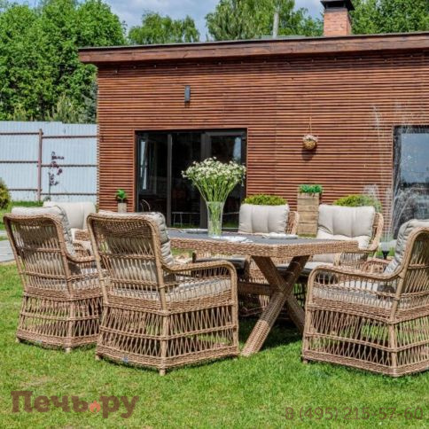 Обеденный комплект Royal Family Isabella из искусственного ротанга фото 8