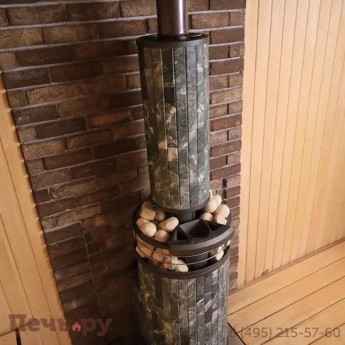 Печь банная Прометалл Атмосфера L ламель + сетка с тоннелем фото 8