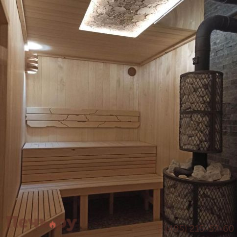 Печь банная ПроМеталл «Атмосфера XL» сетка нержавейка с газовой горелкой фото 6