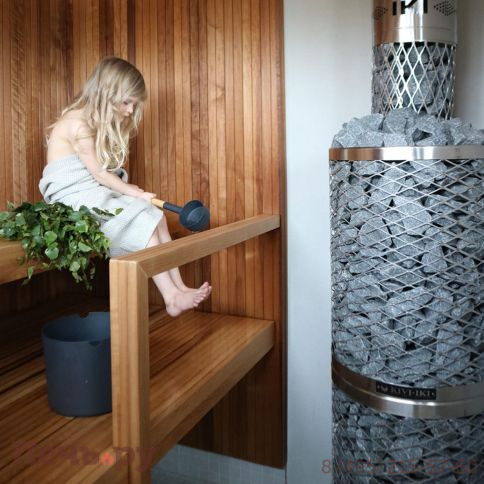 Печь для сауны KIVI-IKI-SL 2025 (сквозь стену, дверца открывается направо) фото 6