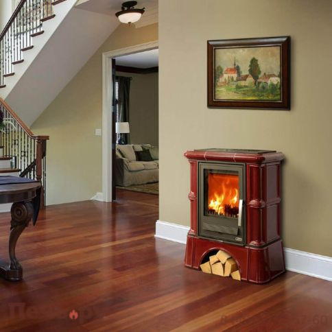 Печь-камин ABX Bavaria K, с кафельным цоколем, с теплообменником фото 5