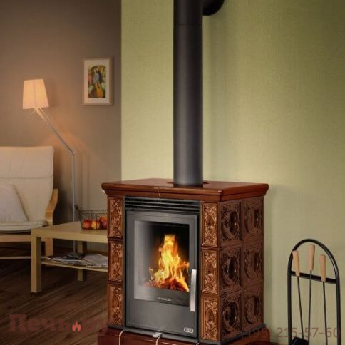 Печь-камин ABX Helvetia KPI, с теплообменником, кафельный цоколь фото 3