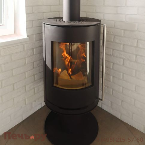 Печь камин Астов R1.0 N сталь (круглая задняя часть) фото 11