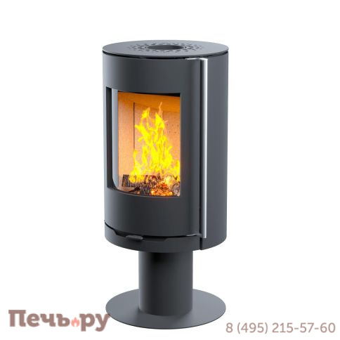 Печь камин Астов R1.0 N сталь (круглая задняя часть) фото