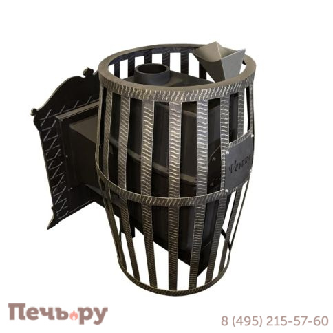 Печь-камин Березка Verona 50 3К-нерж, в каменной облицовке+облицовка дымохода 500 мм фото 5