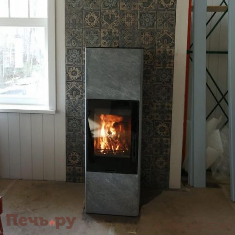 Печь камин Contura 35T:1 чугунная дверца, верхняя панель из стекла фото 11