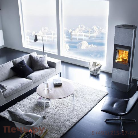 Печь камин Contura 35T:1 чугунная дверца, верхняя панель из стекла фото 4