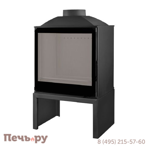 Печь-камин Liseo Castiron LCI 5 GF BG Stove, черное стекло фото
