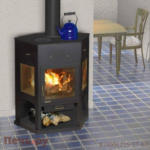 Печь-камин Мета Енисей с плитой фото 2