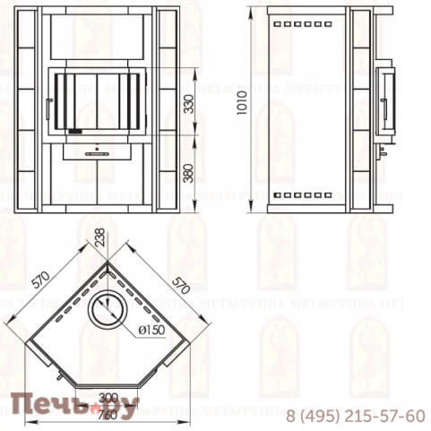 Печь камин МетаБел Амур фото 5