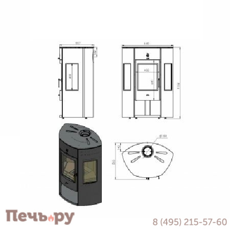 Печь-камин МетаБел Енисей 2 фото 4