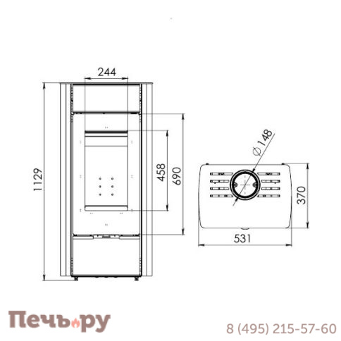Печь-камин МетаБел Нарочь В фото 4