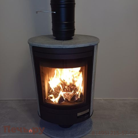 Печь камин Romotop Stromboli N 01 поворотный, камень фото 8
