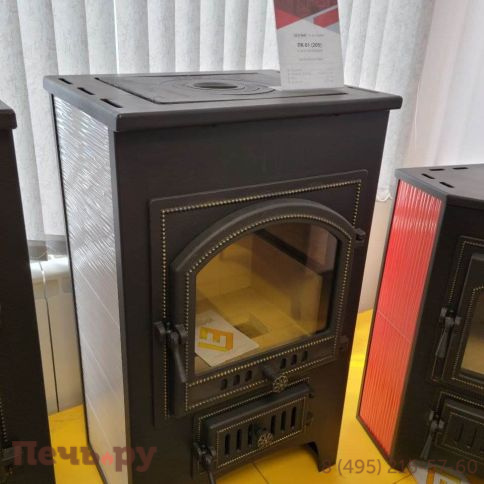 Печь-камин Везувий ПК-01 (205) с плитой беж. 12 кВт фото 4