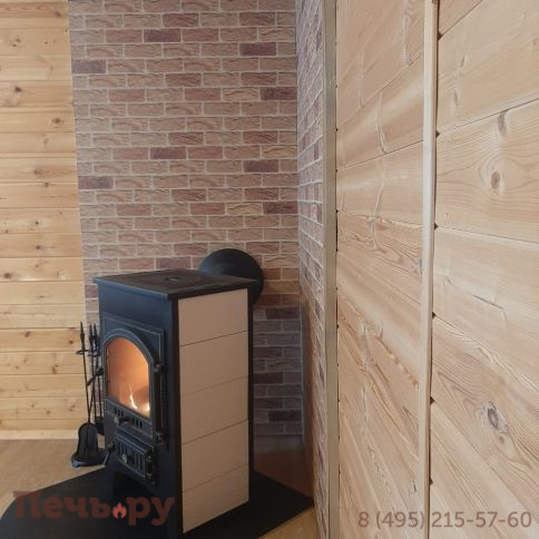 Печь-камин Везувий ПК-01 (205) с плитой беж. 12 кВт фото 7