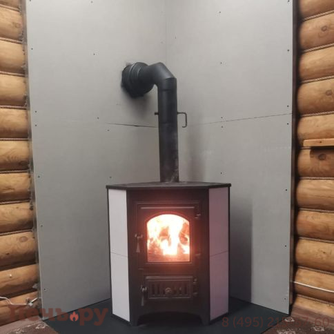 Печь-камин Везувий ПК-01 (220) угловой с конфоркой фото 4