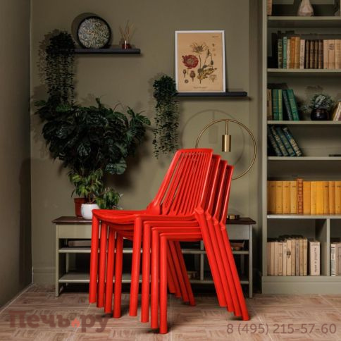 Пластиковый стул Royal Family NICO красный фото 7