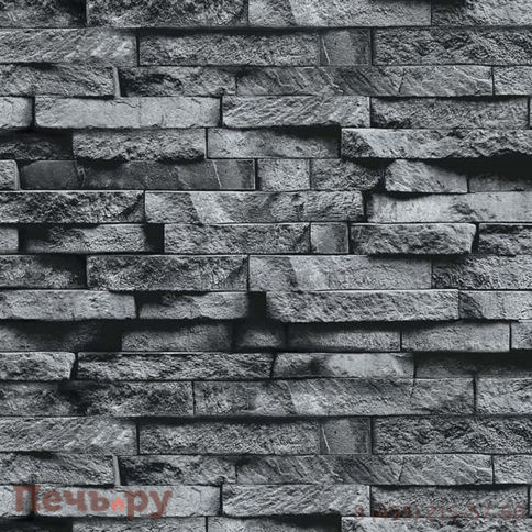 Плита Везувий Декор Серый камень №1008 Горизонталь 8мм (1200х800мм) фото