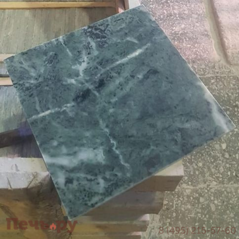 Плитка Bas из змеевика светлая шлифованная 300х300х10 мм (цена за 1 кв.м.) фото