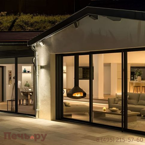 Подвесной камин Focus Ergofocus со стеклом фото 6