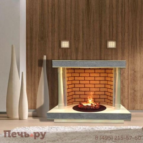 Портал Glenrich Корсика под очаг Carmen 3D фото 2