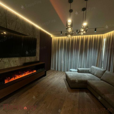 Премиальный паровой 3D электрокамин SappFire 1200 фото 3