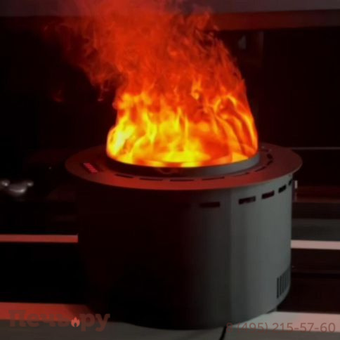 Премиальный паровой 3D электрокамин SappFire круглый 300 фото 3