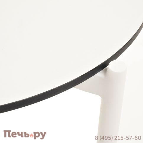 "Диего" журнальный стол из HPL 120х60 H40, каркас белый муар, цвет "молочный" фото 4