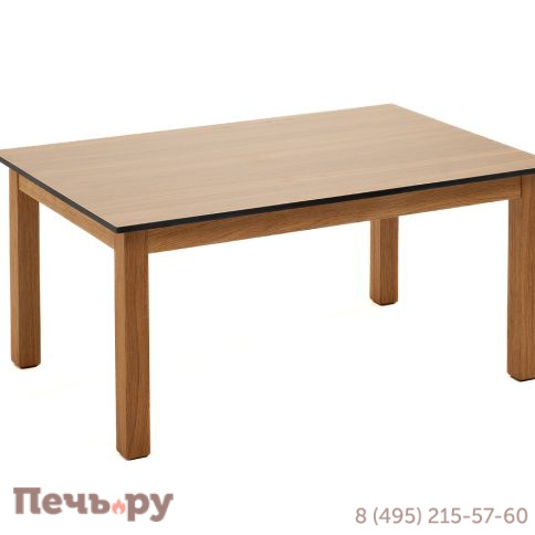 "Канны" журнальный столик из HPL 90х60, H40, основание дуб, цвет столешницы "дуб" фото