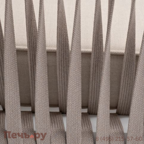 "Касабланка" диван 2-местный плетеный из роупа, каркас алюминий белый муар, роуп бежевый 20мм, ткань бежевая 15052 фото 6