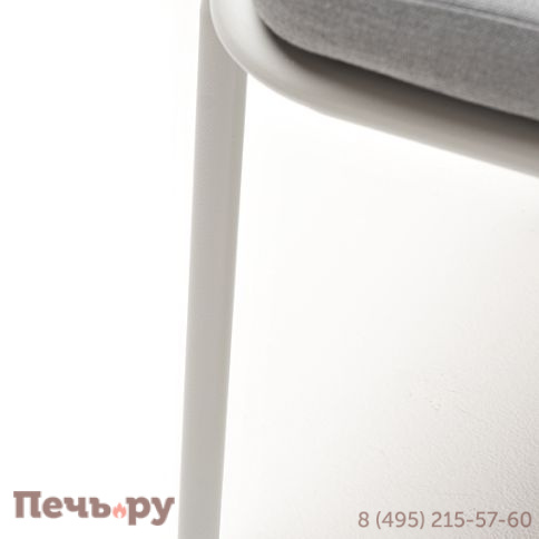 "Марсель" стул плетеный из роупа, каркас алюминий светло-серый (RAL7035) муар, роуп серый меланж круглый, ткань светло-серая фото 7