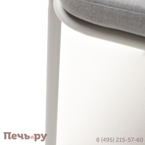 "Марсель" стул плетеный из роупа, каркас алюминий светло-серый (RAL7035) шагрень, роуп салатовый меланж круглый, ткань светло-серая	 фото 7