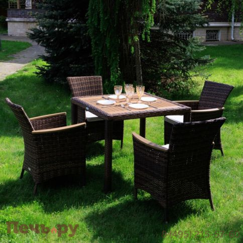 Royal Family Amelia обеденный комплект коричневого цвета на 4 персоны фото