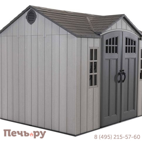 Сарай пластиковый Gardeck Woodlook 10*8 фото 6