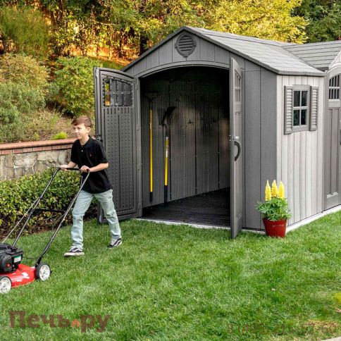 Сарай пластиковый Gardeck WoodLook 15*8 DD фото 12