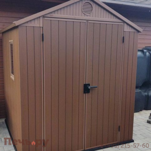 Сарай Gardeck Keter "Дарвин 6х6" (размеры 183 х 182 см), коричневый фото 3