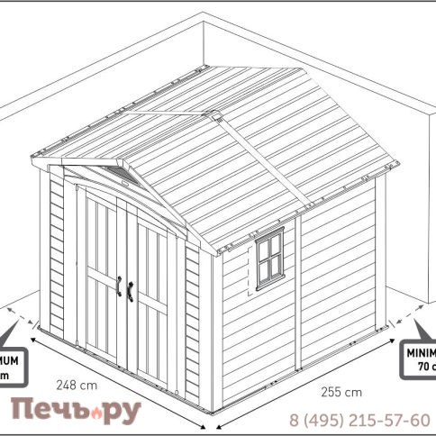 Сарай Keter "Фактор 8х8" (размеры 248 х 255 см) фото 9