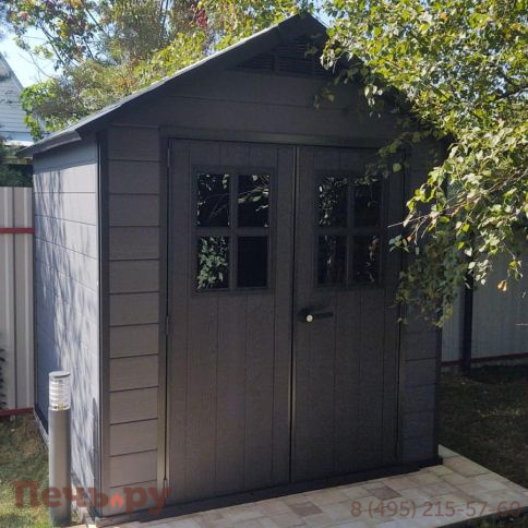 Сарай Keter "Ньютон 757" (размеры 210 х 216 см), серый фото 3