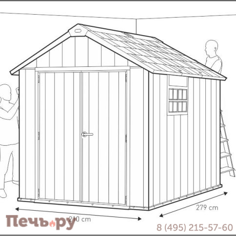 Сарай Keter "Окланд 759" (размеры 210 х 279 см) фото 11