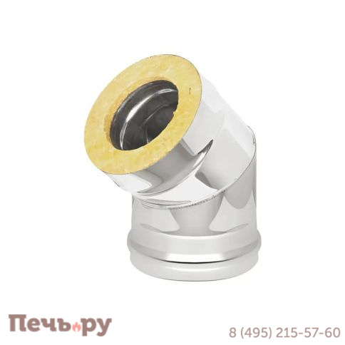 Сэндвич колено Везувий (AISI 430/0.8мм+нерж) 45 гр., 2 секции (изол.30) фото