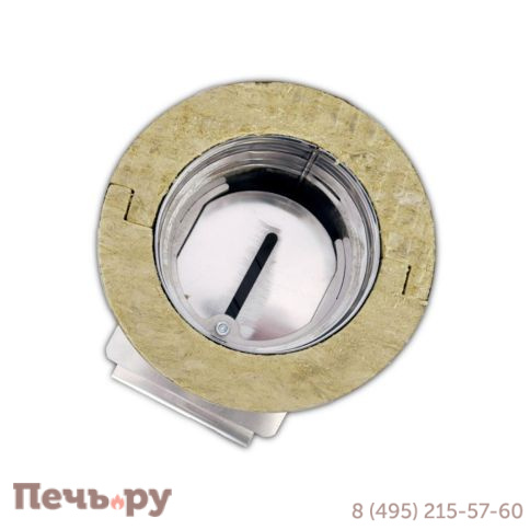 Сэндвич-шибер задвижка Везувий (AISI 430/0,8мм) L-0,2м (изоляция 30) фото 6