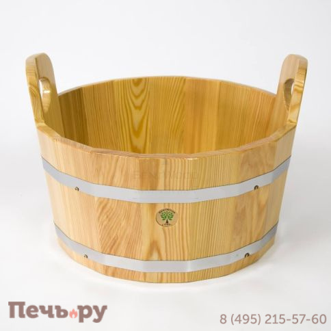 Шайка для бани BentWood из лиственницы, 15 л. фото 3