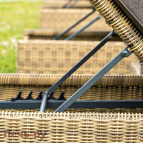 Шезлонг 4SiS Рим с подушкой, цвет соломенный фото 11